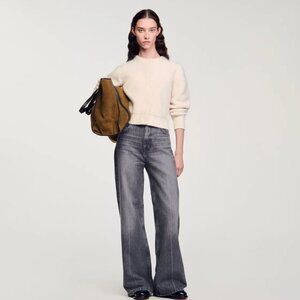 Sandro ecru cream warm cardigan